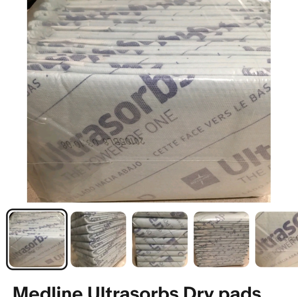 One package of 10  Sealed Ultrasorbs Dry pads Medline“Prolonged exposure"